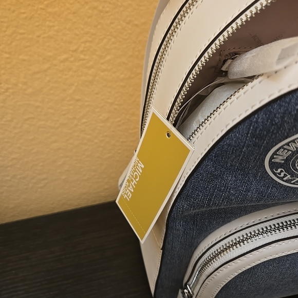 Michael Kors Jaycee Medium Embellished Denim Backpack - Picture 12 of 13